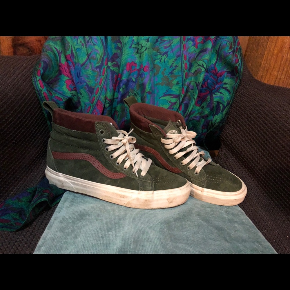 Vans green high tops